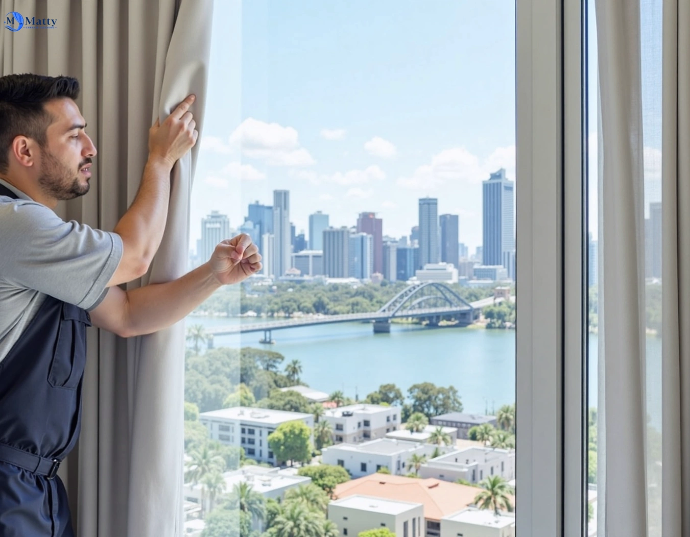 Professional curtain steam cleaning service georges-hall-nsw QLD by Matty Curtain Cleaning